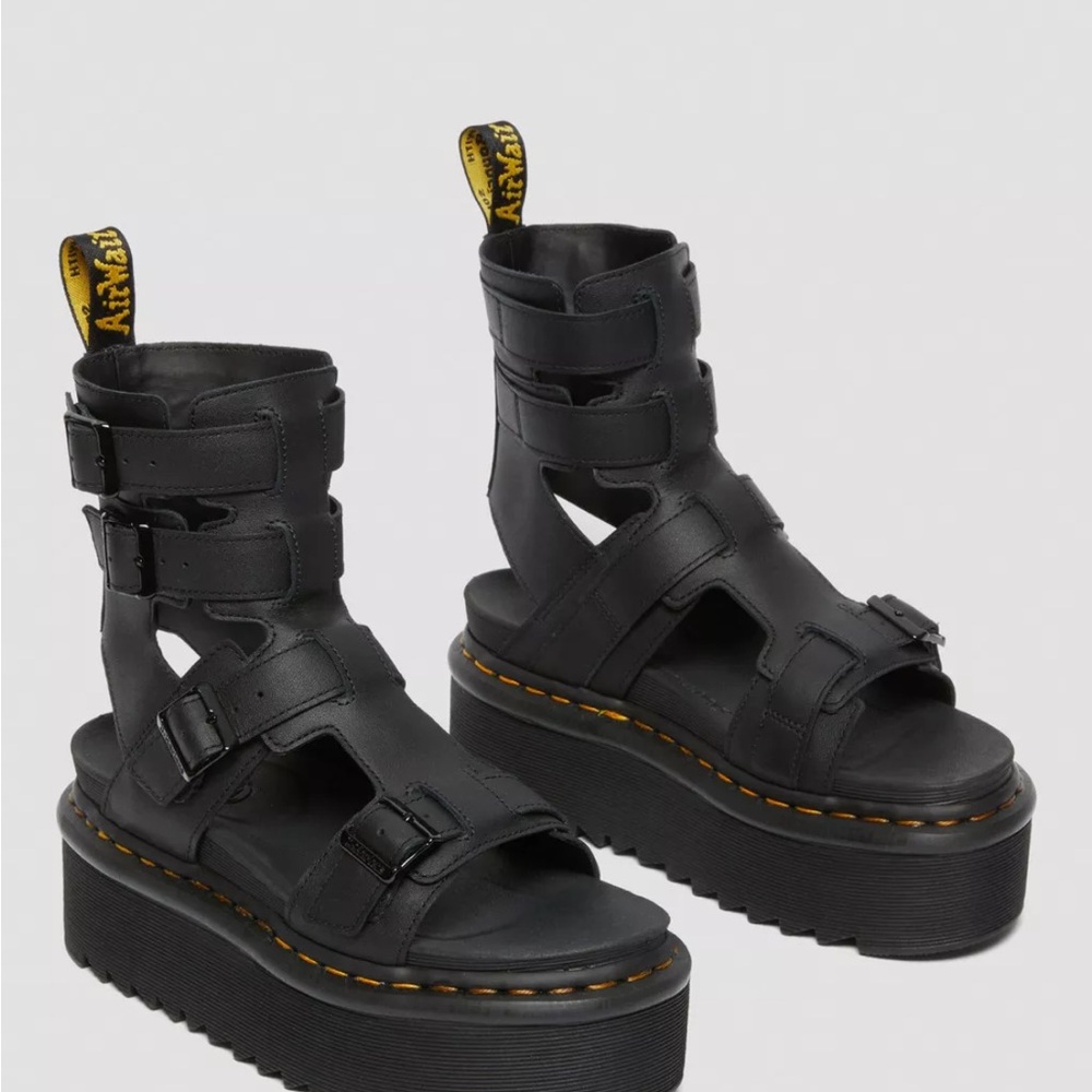 Dr. Martens Black Platform Sandals with Chunky Sole